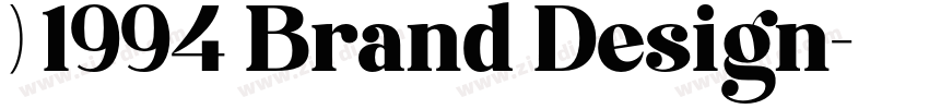 ) 1994 Brand Design字体转换